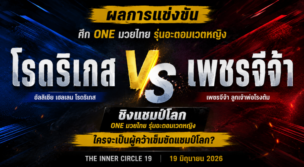 ผลมวย โรดริเกส vs เพชรจีจ้า : เพชรจีจ้าพ่ายแต้มเดือด โรดริเกสป้องกันแชมป์โลก ONE สำเร็จ