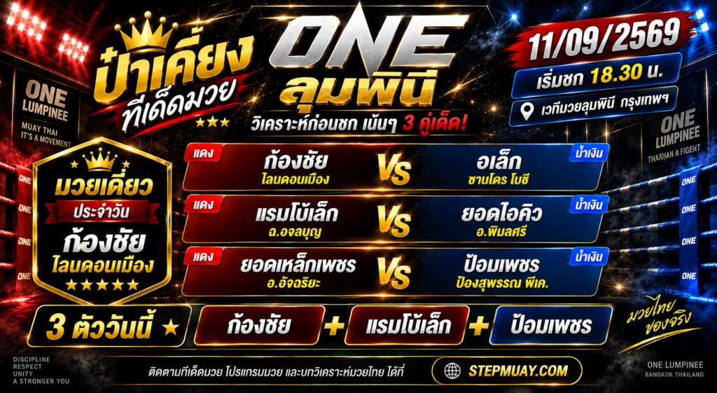 ป๋าเคี้ยงทีเด็ดมวย วันที่ 11/09/2569