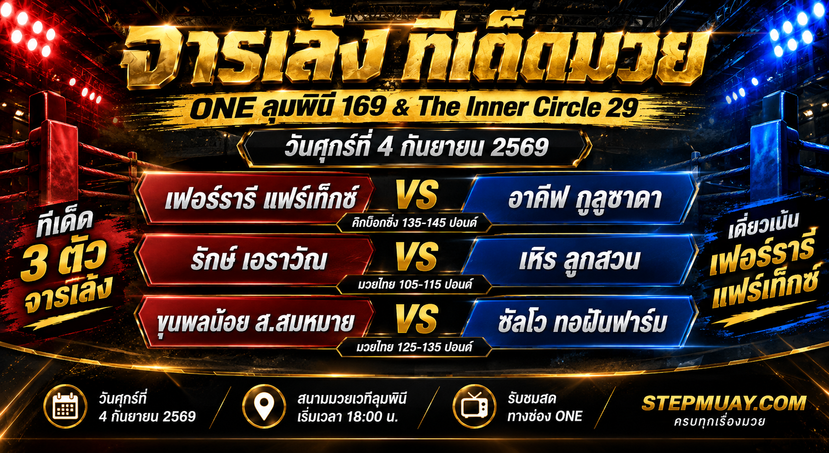 จารเล้ง ทีเด็ดมวย 4/9/2569