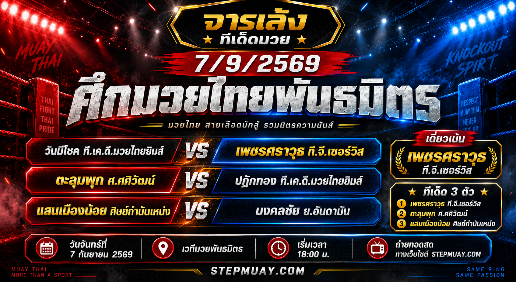 จารเล้ง ทีเด็ดมวย 7/9/2569