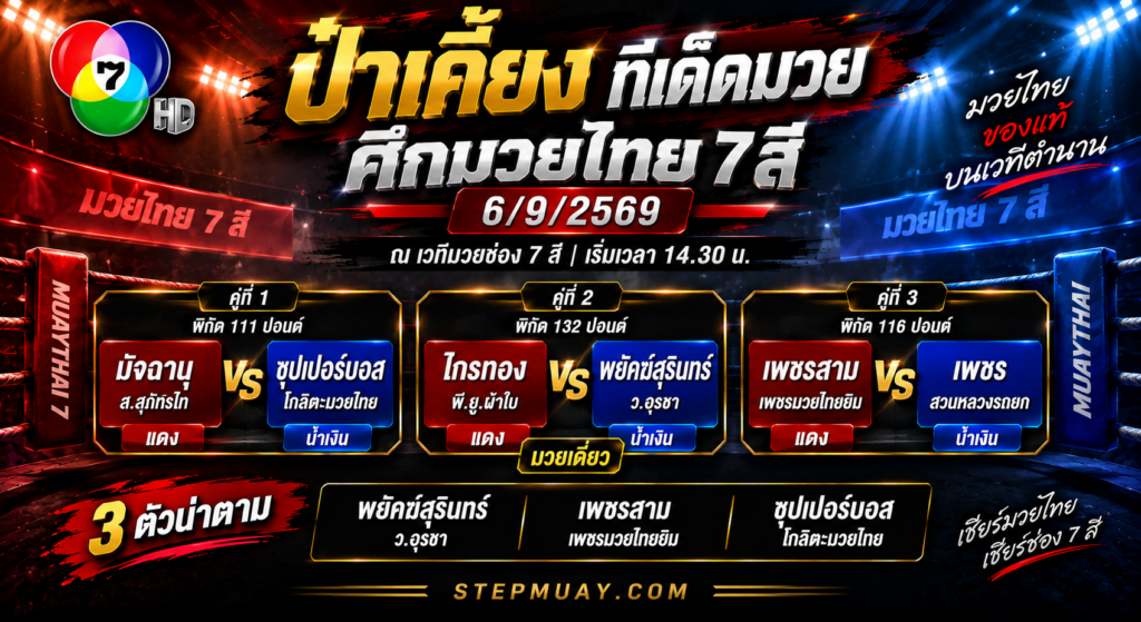 ป๋าเคี้ยงทีเด็ดมวย วันที่ 6/09/2569